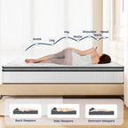 Mattress 22CM Thick Pocket Sprung for Pressure Relief