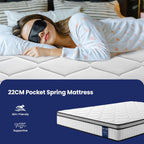 Mattress 22CM Thick Pocket Sprung for Pressure Relief