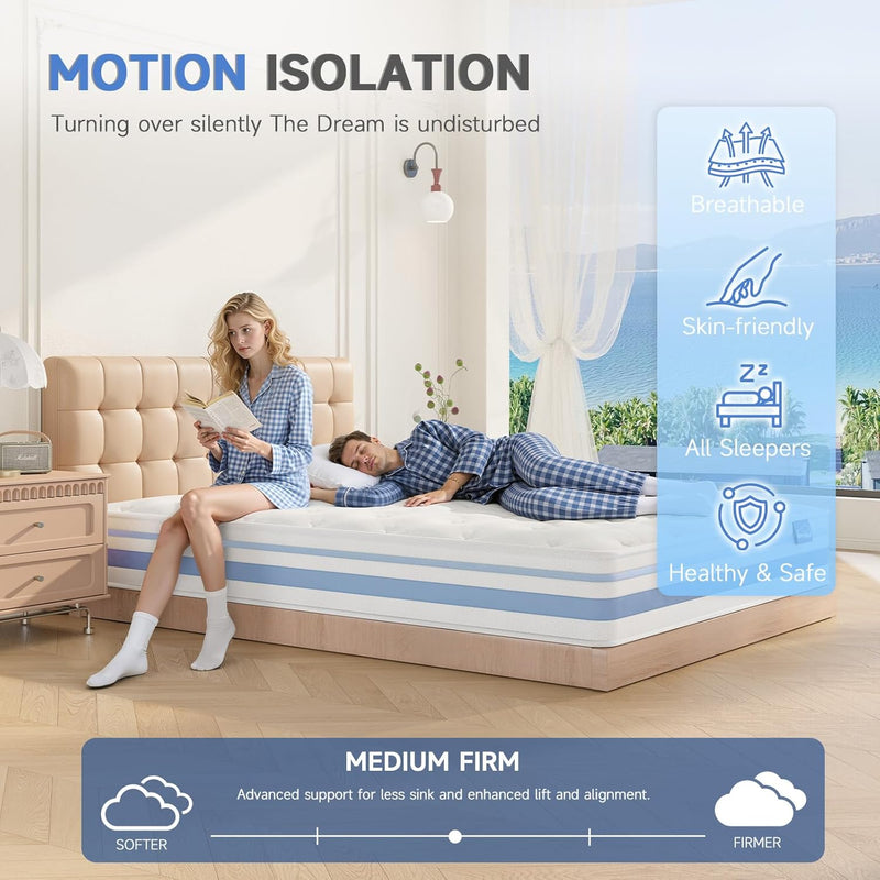 Mattress 6 Inch Orthopaedic Memory Foam 9 Zone