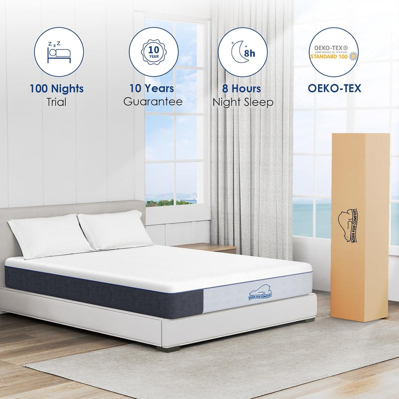 Mattress 6 Inch Orthopaedic Memory Foam 9 Zone