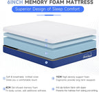 Mattress 3FT 6 Inch Orthopedic Memory Foam 9
