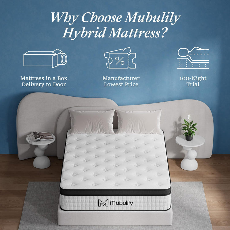 Mattress 6 Memory Foam Pocketed Spring Hybrid