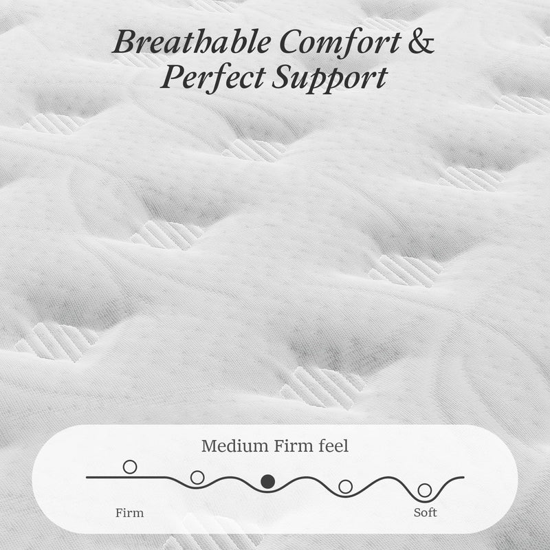 Mattress 6 Memory Foam Pocketed Spring Hybrid