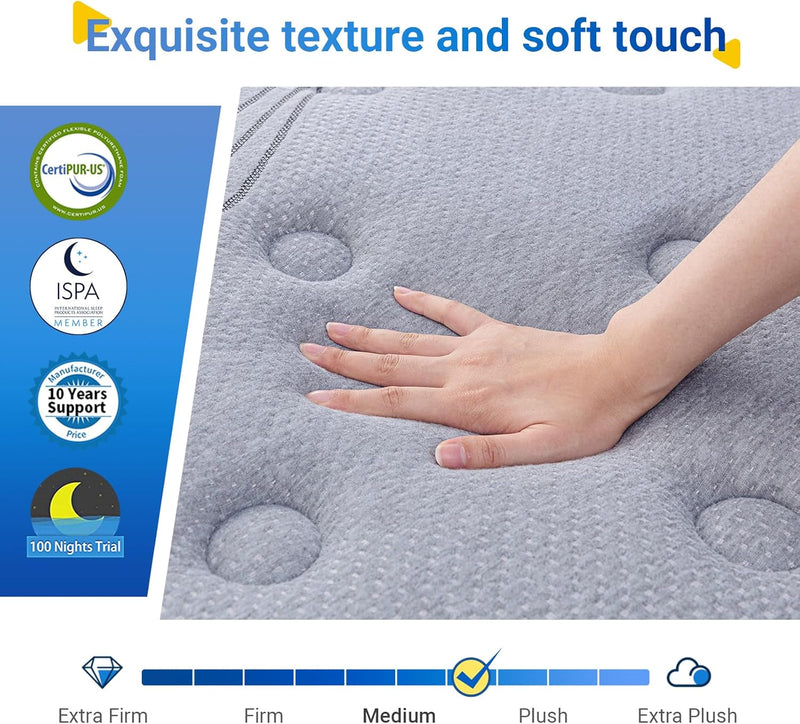 Mattress Pocket Sprung Mattresses Bamboo Foam Innerspring