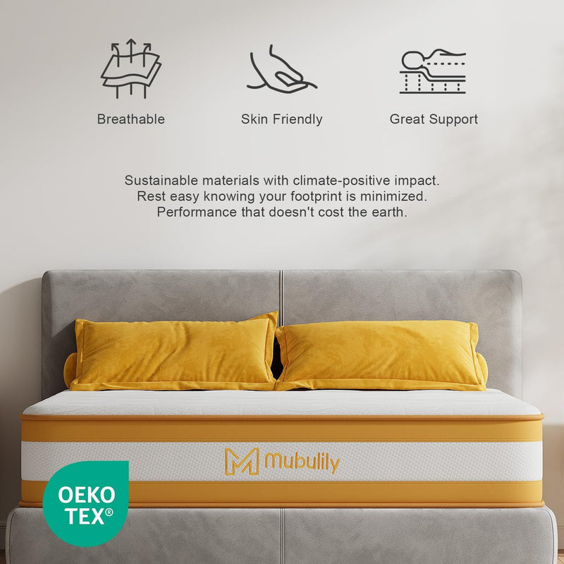 Mattress 6 Memory Foam Pocketed Spring Hybrid