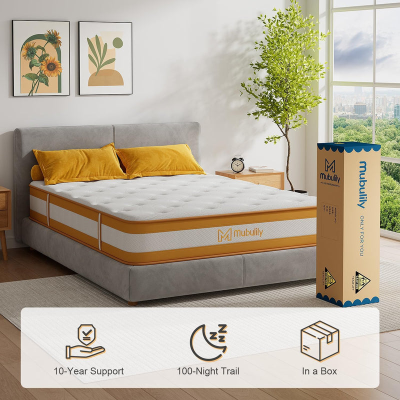 Mattress 6 Memory Foam Pocketed Spring Hybrid