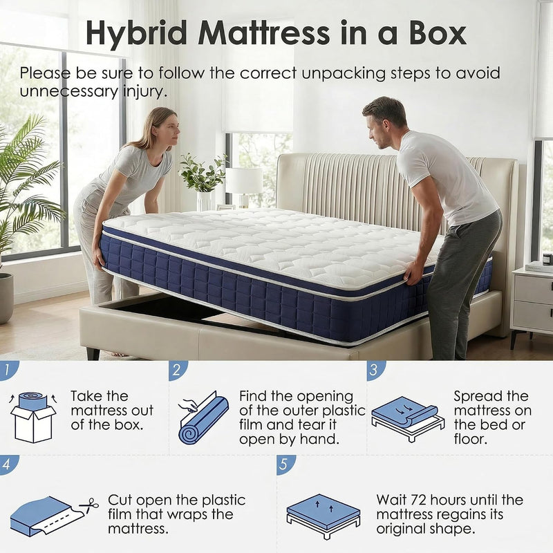 Mattress 6 Medium Firm Hybrid with Memory