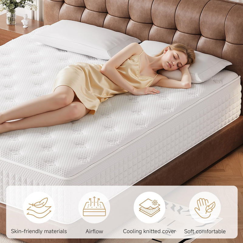 Mattress 6 Orthopaedic Medium-Firm Bed 11.02 Inch Foam