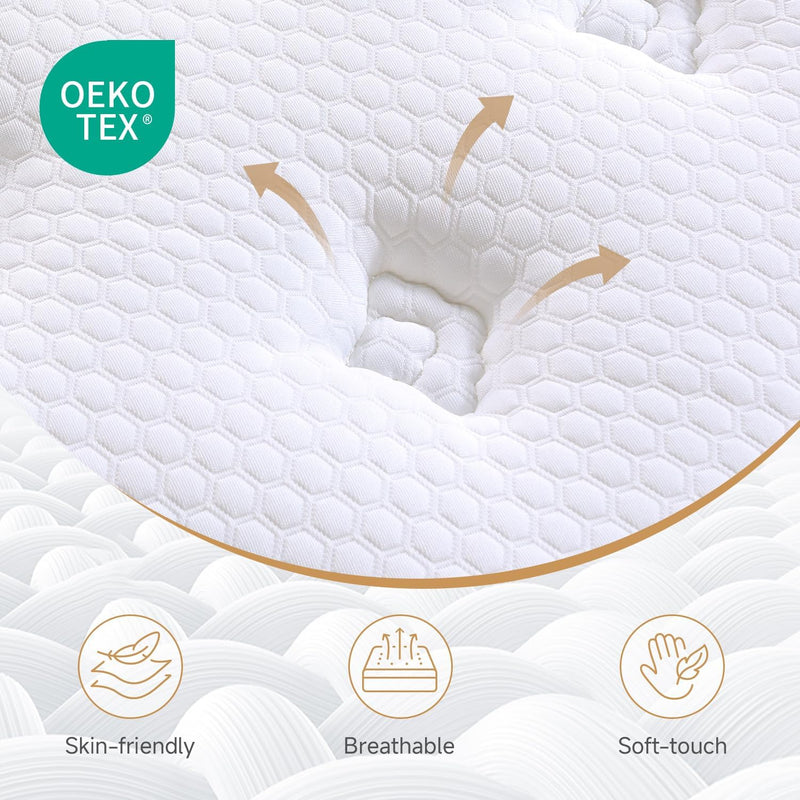 Mattress 6 Orthopaedic Medium-Firm Bed 11.02 Inch Foam