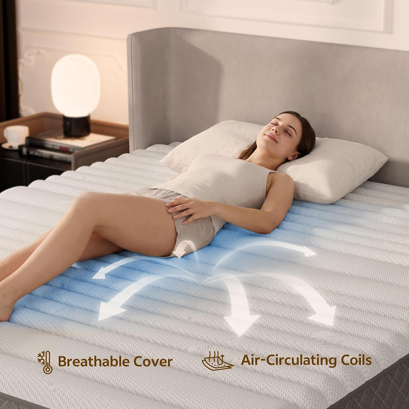 Mattress 7-Zone Hybrid with Memory Foam