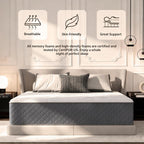 Mattress 7-Zone Hybrid with Memory Foam