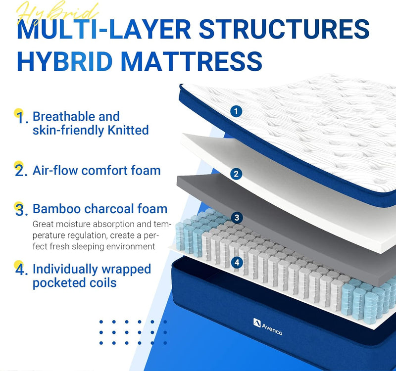 Bed Mattress Conventional Bamboo Foam