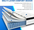 Mattress 8.5 Inch Bamboo Foam Spring Hybrid Medium