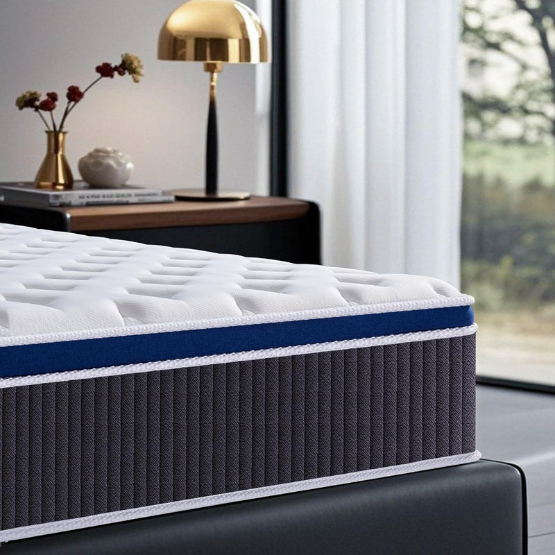 Mattress 9.1 Inch Gel Memory Foam Hybrid Pocket