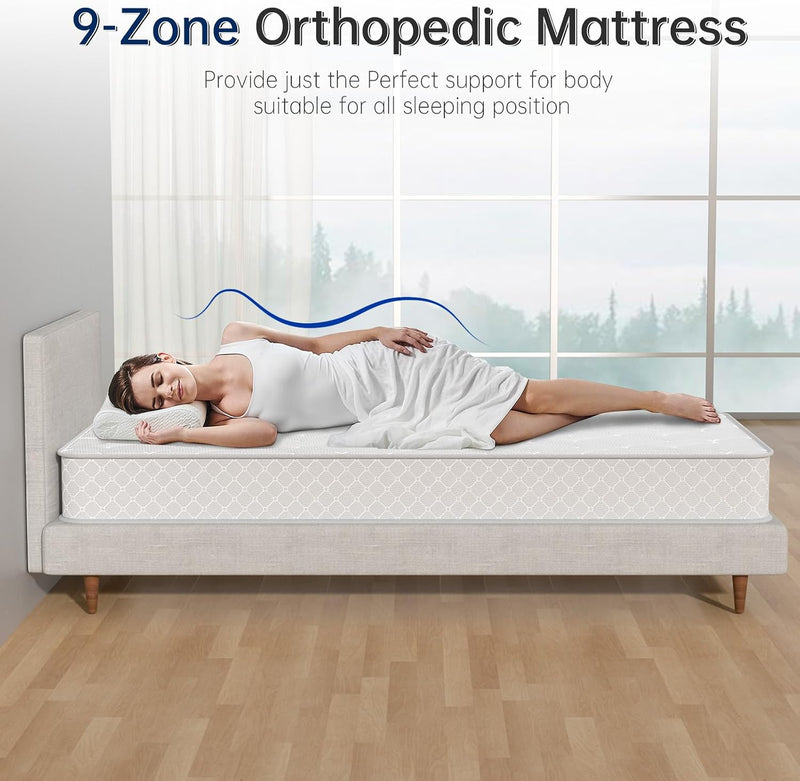 Mattress 9-Zone Inner Spring Bed with Foam