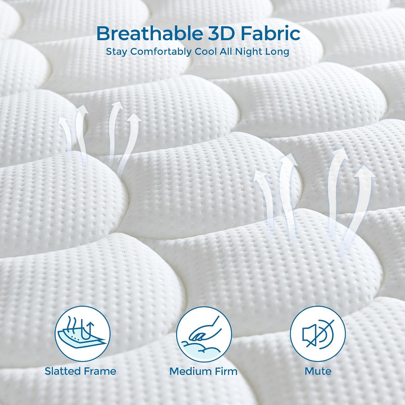 Mattress 9-Zone Orthopaedic with Memory Foam