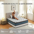 Mattress 90x190x28CM Hybrid Pocket Sprung Med Firm