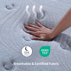 Mattress 90x190x28CM Hybrid Pocket Sprung Med Firm