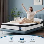 Mattress Bed 10.6 Inch Hybrid with Aeroshield Memory