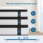Mattress Bed 10.6 Inch Hybrid with Aeroshield Memory