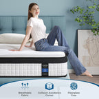 Mattress Bed 10.6 Inch Hybrid with Aeroshield Memory