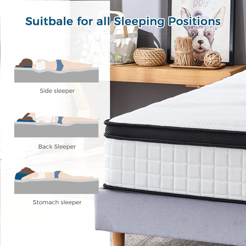 Mattress Bed Hybrid with Medium Firm