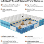 Mattress with Memory Foam 7 Zone