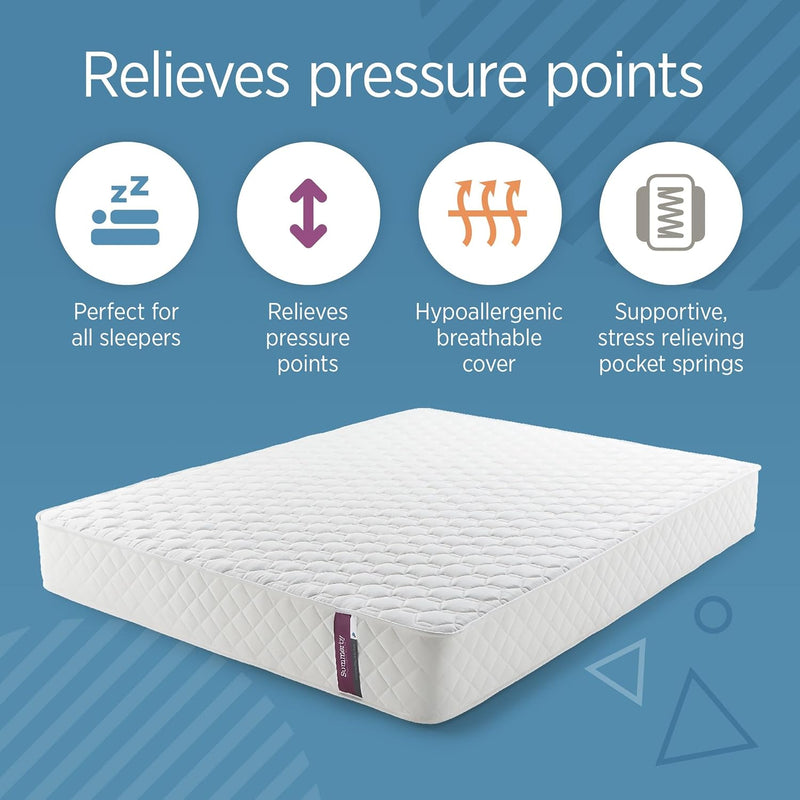 Mattress Comfort Foam Coil Spring Hybrid Comfy Affordable