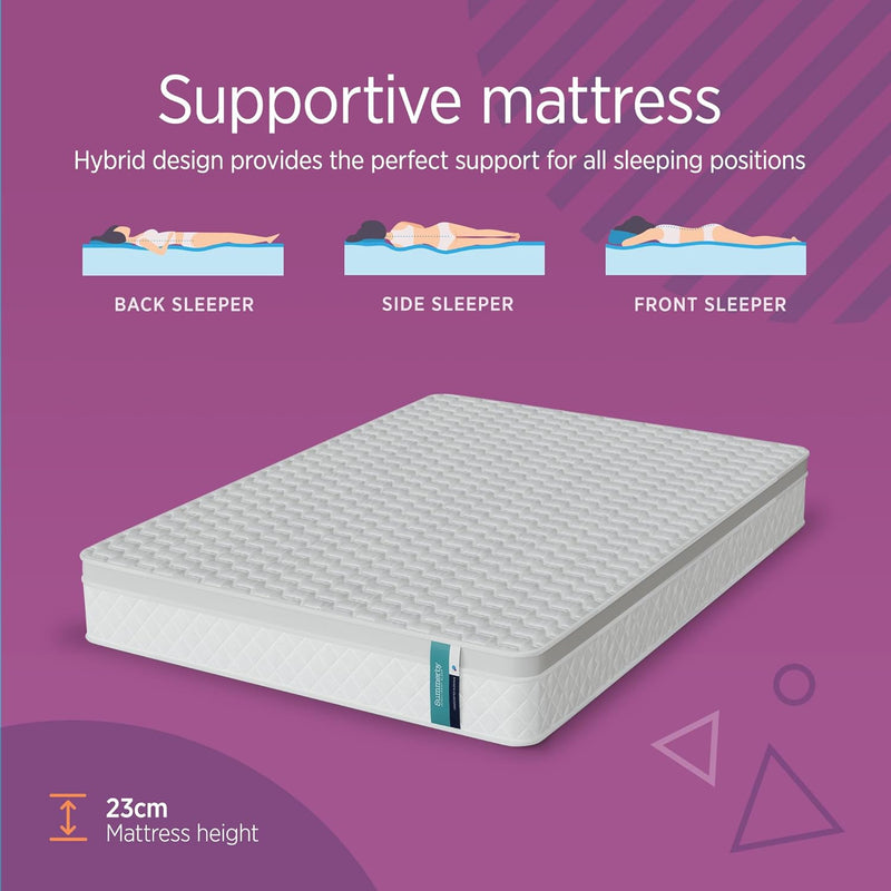 Mattress Comfort Foam Coil Spring Hybrid Comfy Affordable