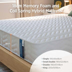 Mattress Comfort Foam Coil Spring Hybrid Comfy Affordable