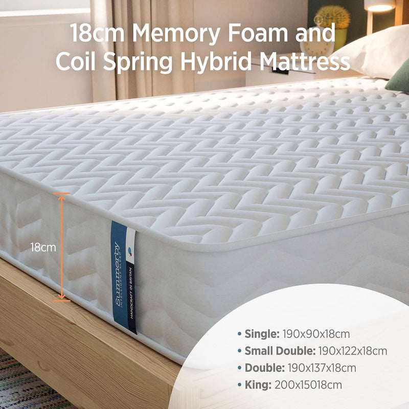 Mattress Comfort Foam Coil Spring Hybrid Comfy Affordable