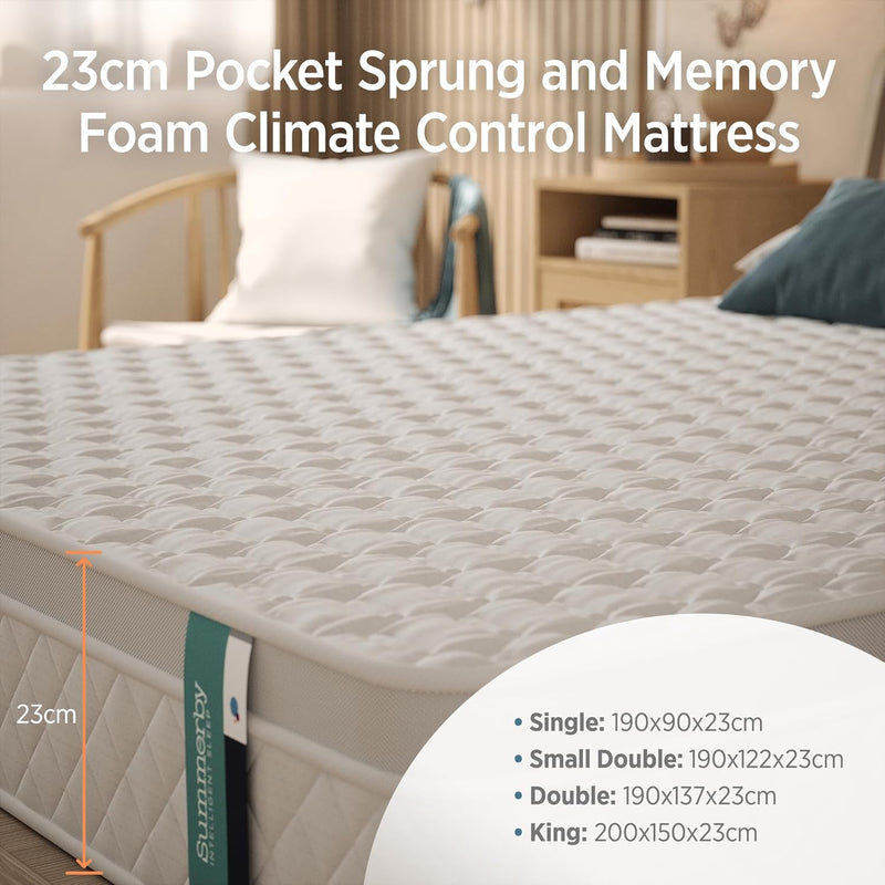 Mattress Comfort Foam Coil Spring Hybrid Comfy Affordable