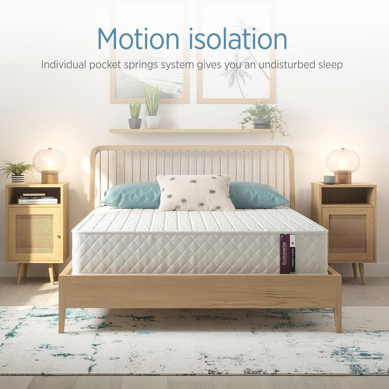 Mattress Comfort Foam Coil Spring Hybrid Comfy Affordable