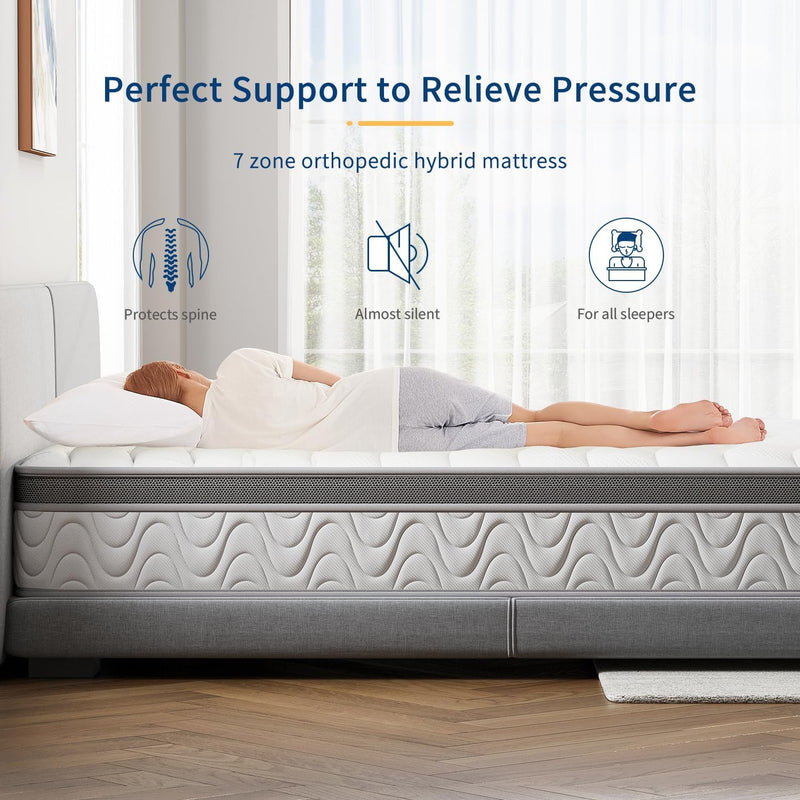 Mattress Cool Memory Foam Hybrid Mattress. Comfort Pocket