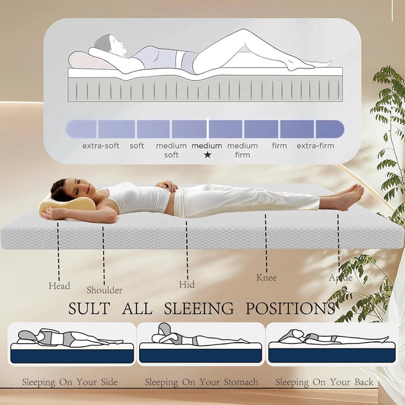 Mattress Full Memory Foam ‌ Medium Firm Support
