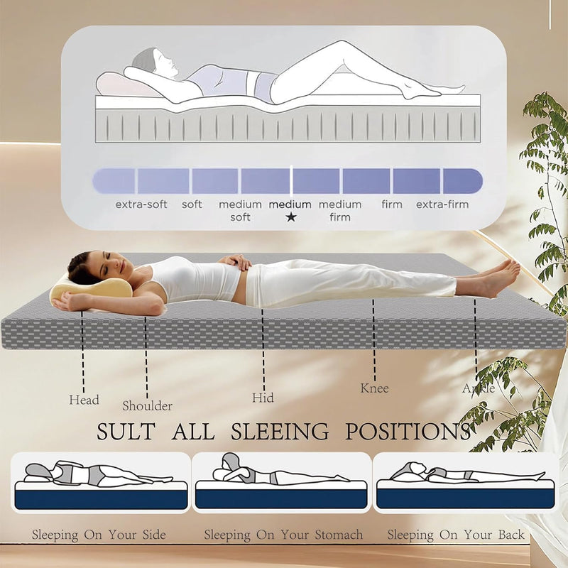 Mattress Full Memory Foam ‌ Medium Firm Support