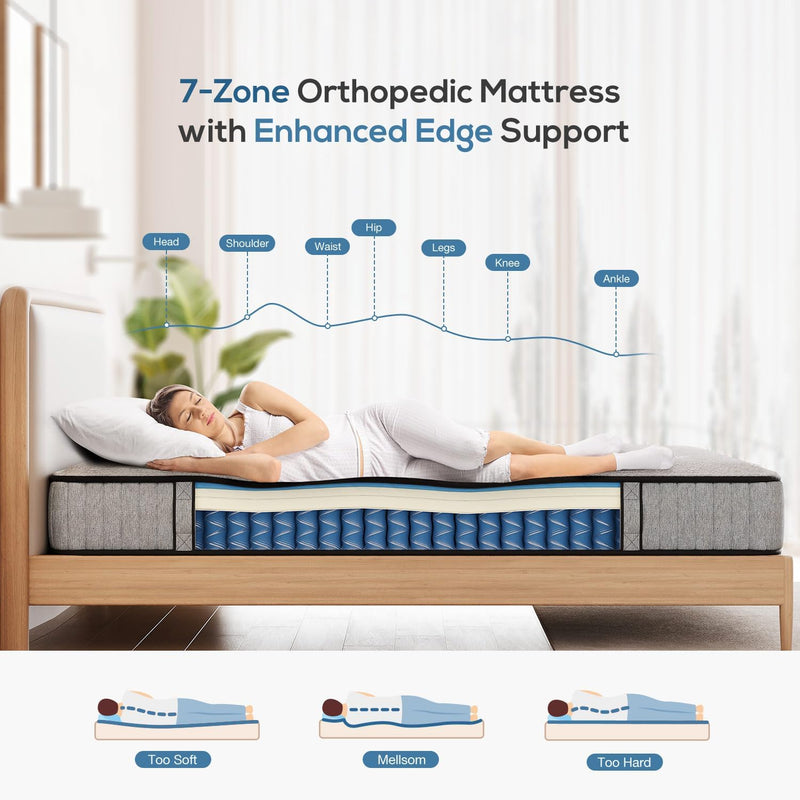 Mattress Memory Foam Pocket Sprung Medium Firm