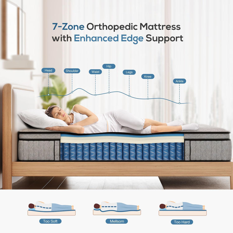 Mattress Memory Foam Pocket Sprung Medium Firm