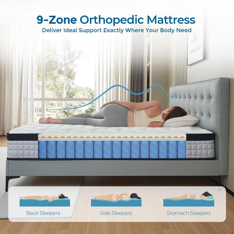 Mattress Gel Memory Foam 9 Zone