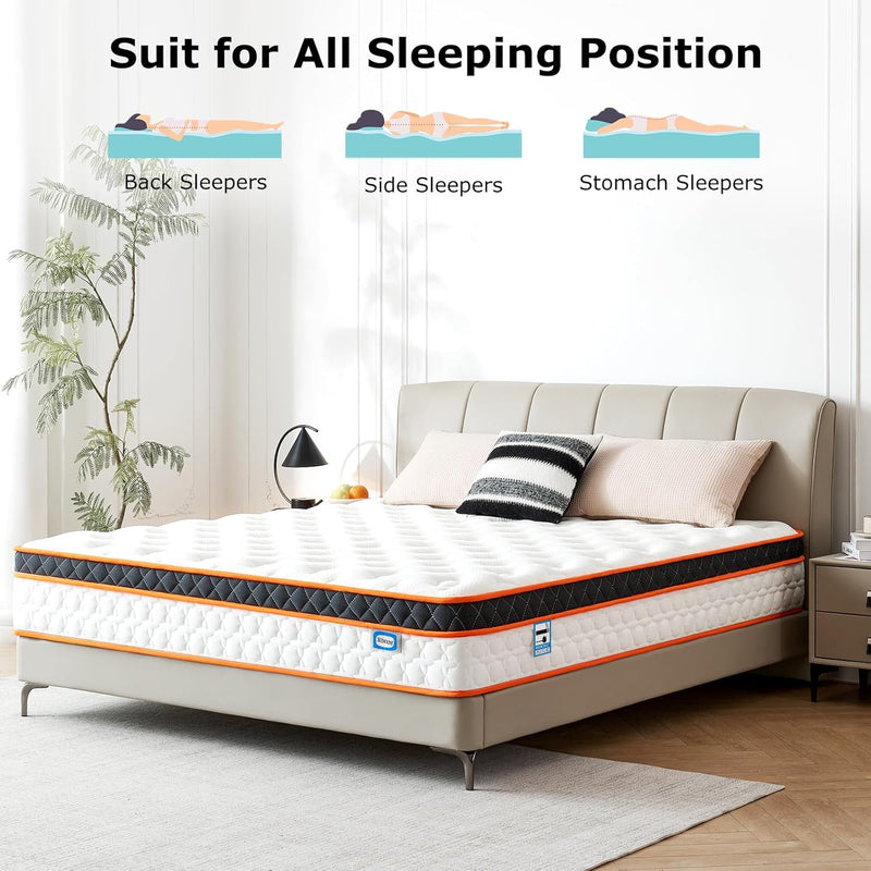 Mattress Gel Memory Foam Individually Pocket Sprungs Medium