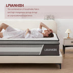 Mattress Hybrid 135x190x25CM Height 25CM Memory Foam Pocket