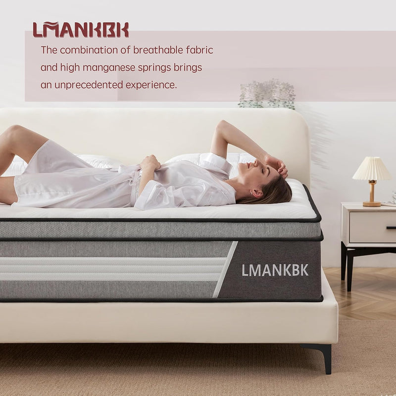 Mattress Hybrid 135x190x25CM Height 25CM Memory Foam Pocket