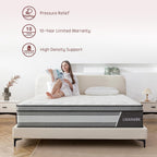 Mattress Hybrid 135x190x25CM Height 25CM Memory Foam Pocket