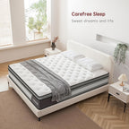 Mattress Hybrid 135x190x25CM Height 25CM Memory Foam Pocket