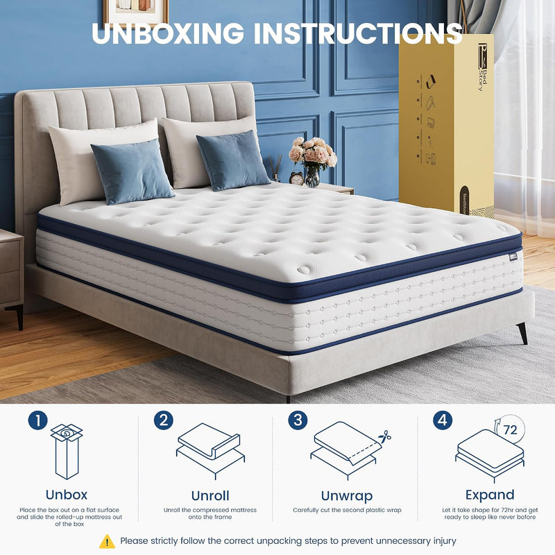 Mattress Hybrid 7-Zone with Breathable Foam