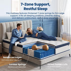 Mattress Hybrid 7-Zone with Breathable Foam