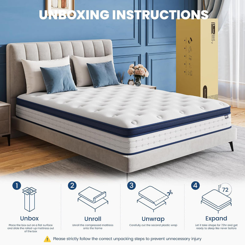 Mattress Hybrid 7-Zone with Breathable Foam