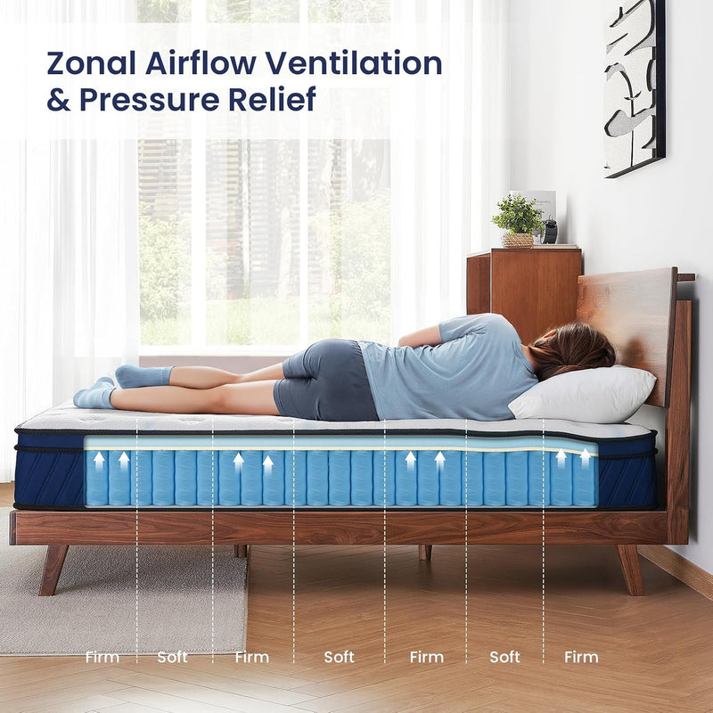 Mattress Hybrid for Pressure Relief Breathable Foam
