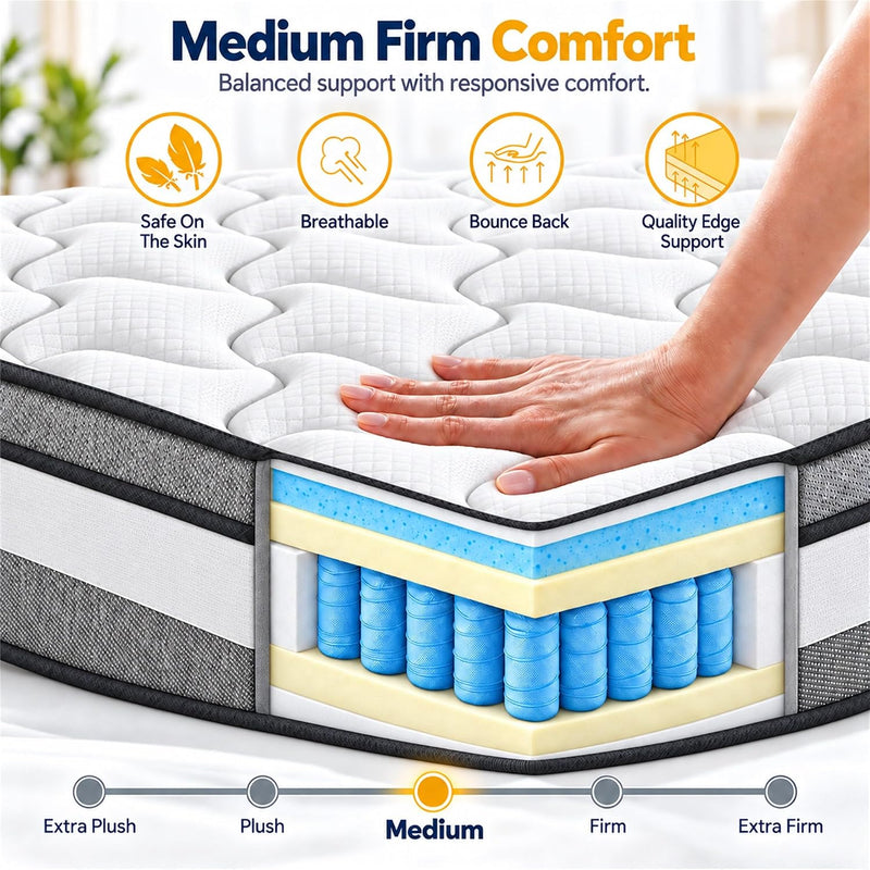 Mattress Hybrid Mattresses in a Box with Memory