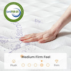 Mattress Hybrid Medium Firm 90x190x25CM Breathable Memory Foam